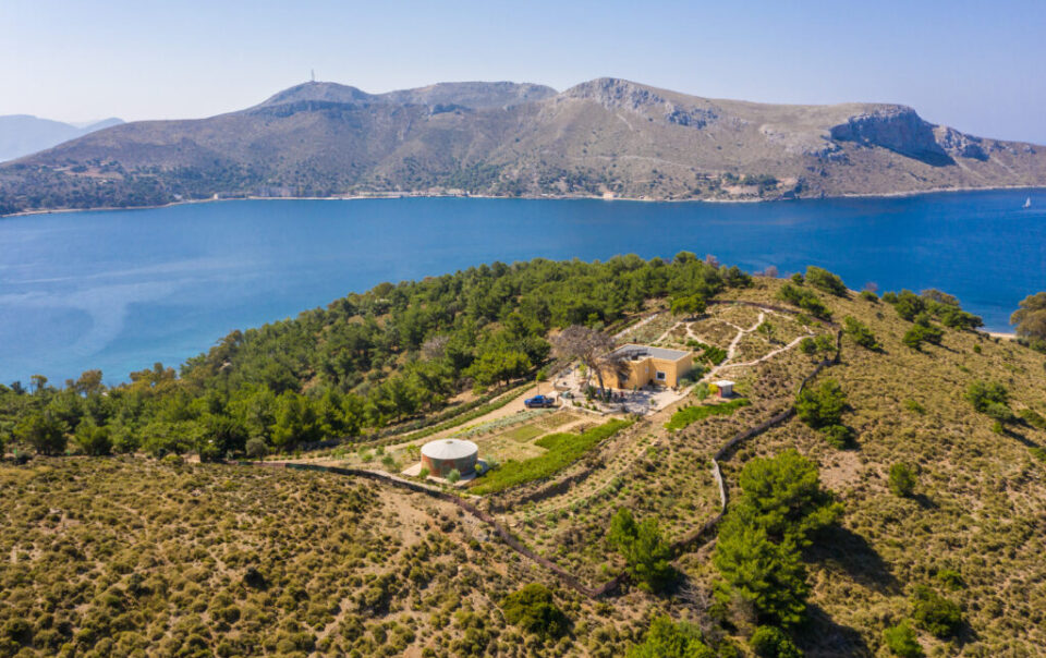 Caserma of Herbs farm overlooking the sea in Koulouki, Leros